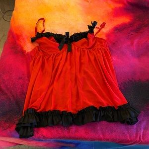 Lane Bryant Cacique Sexy Red Babydoll Chemise